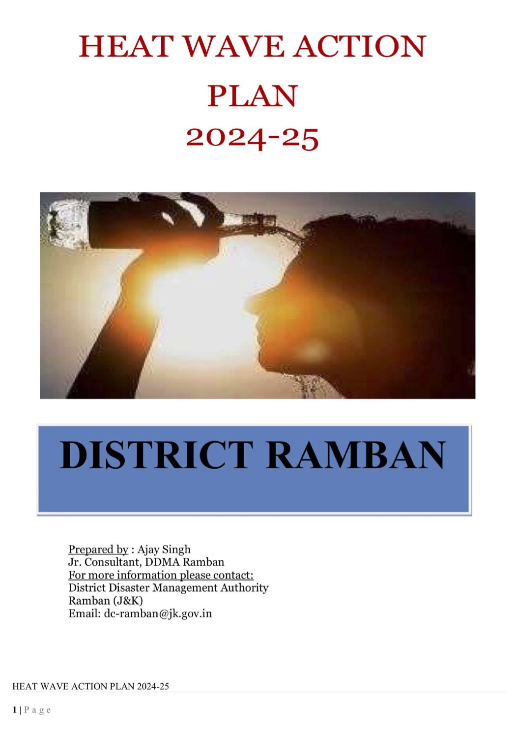 Ramban District Heat Wave Action Plan 2024-25