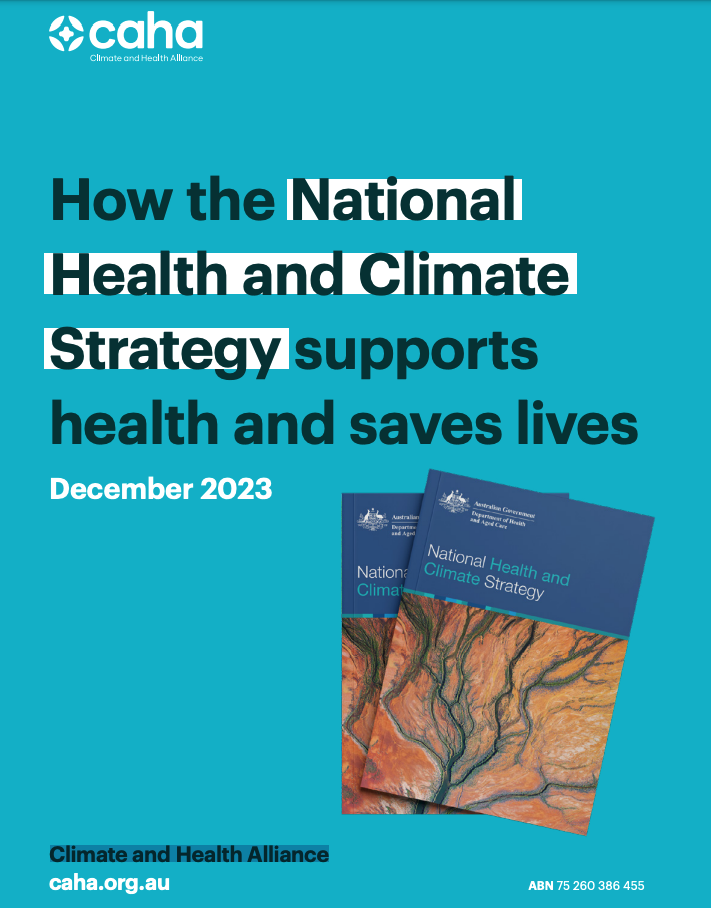 How the National Health and Climate Strategy supports health and saves lives (Australia)