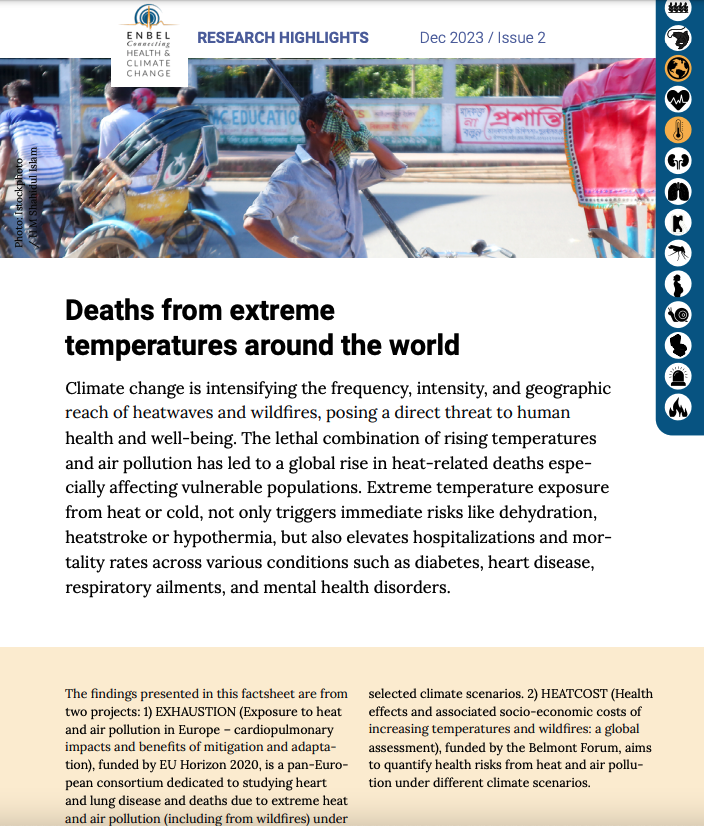 Deaths from extreme temperatures around the world