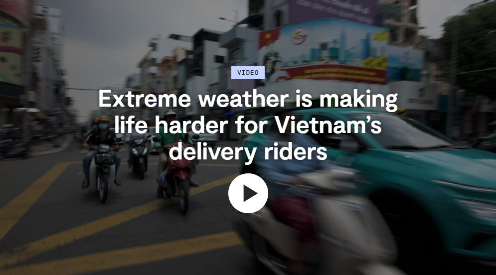 Extreme weather is making life harder for Vietnam’s delivery driver